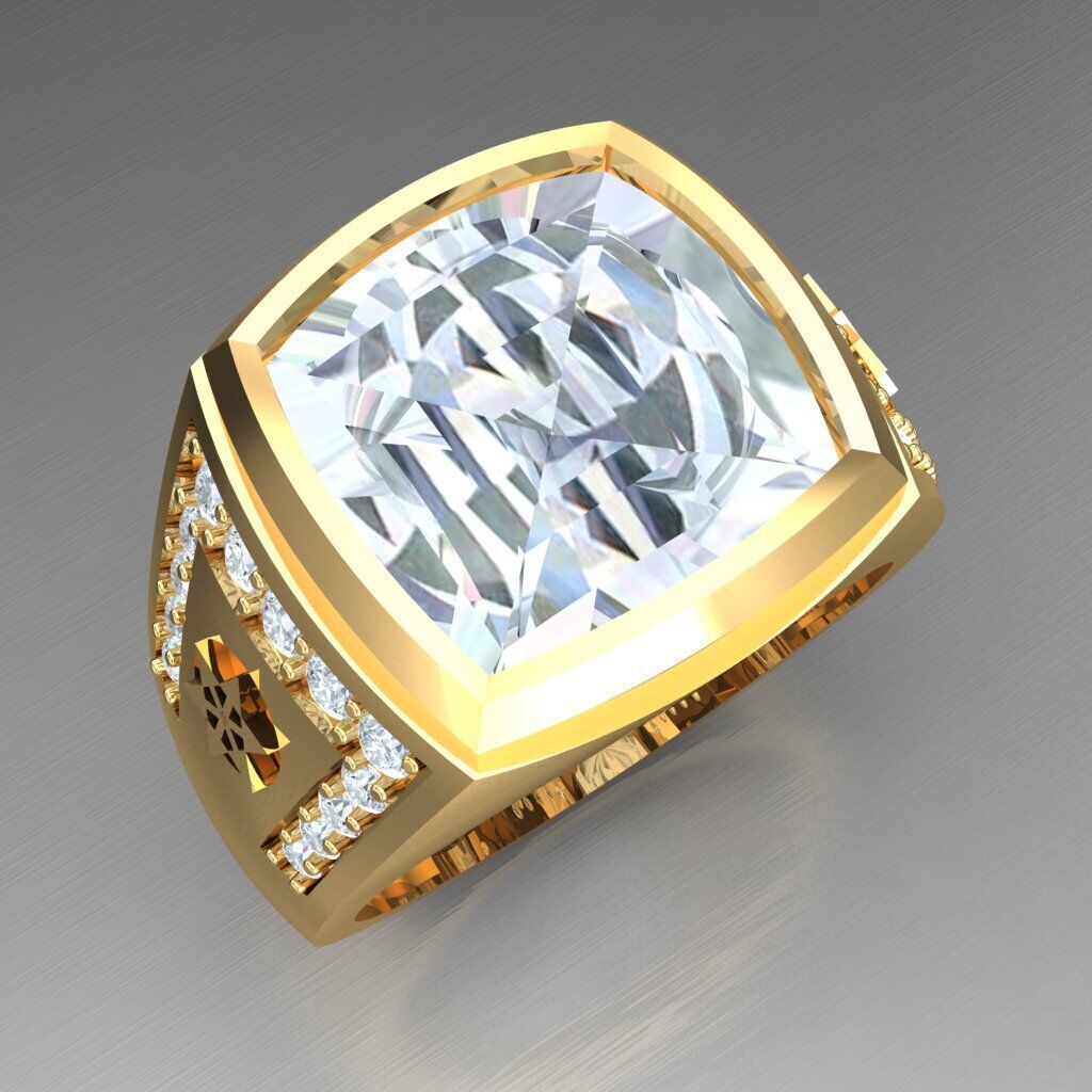 Wedding Men Ring 2MR015 3D model_2