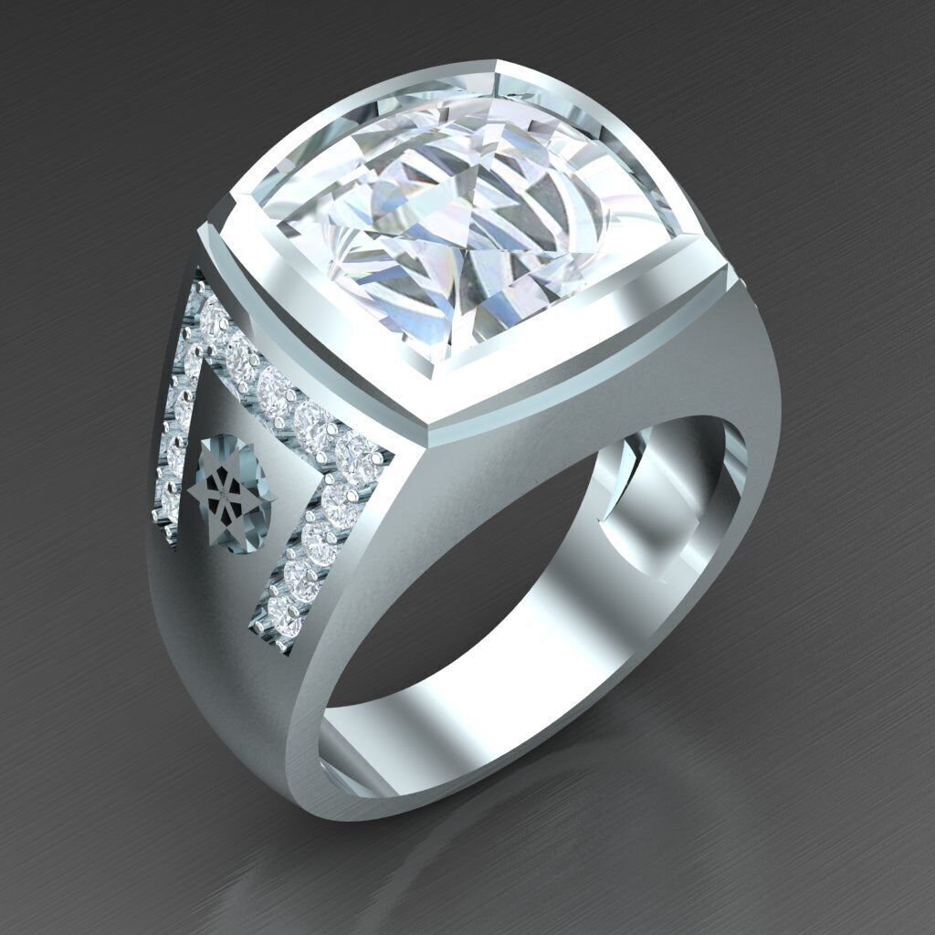 Wedding Men Ring 2MR015 3D model_6
