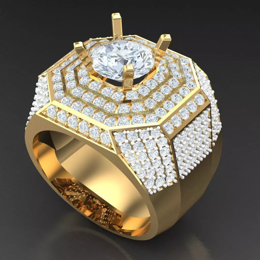 Wedding Men Ring 2MR016 3D model