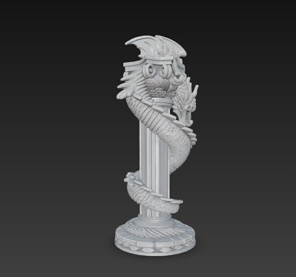 3D Printable Ancient Chinese Dragon Column 3D model_17