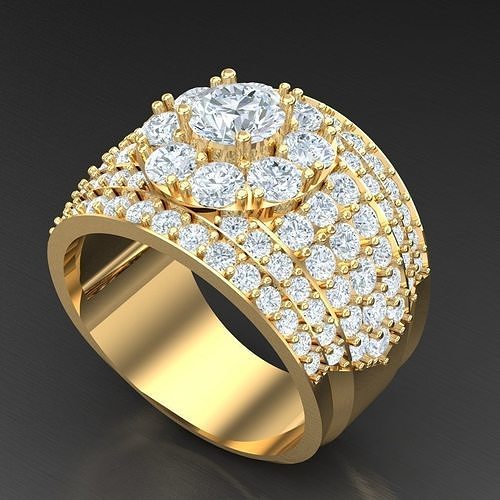 Wedding Men Ring 2MR017 3D model