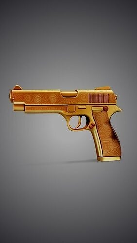 Golden Gun 3D model