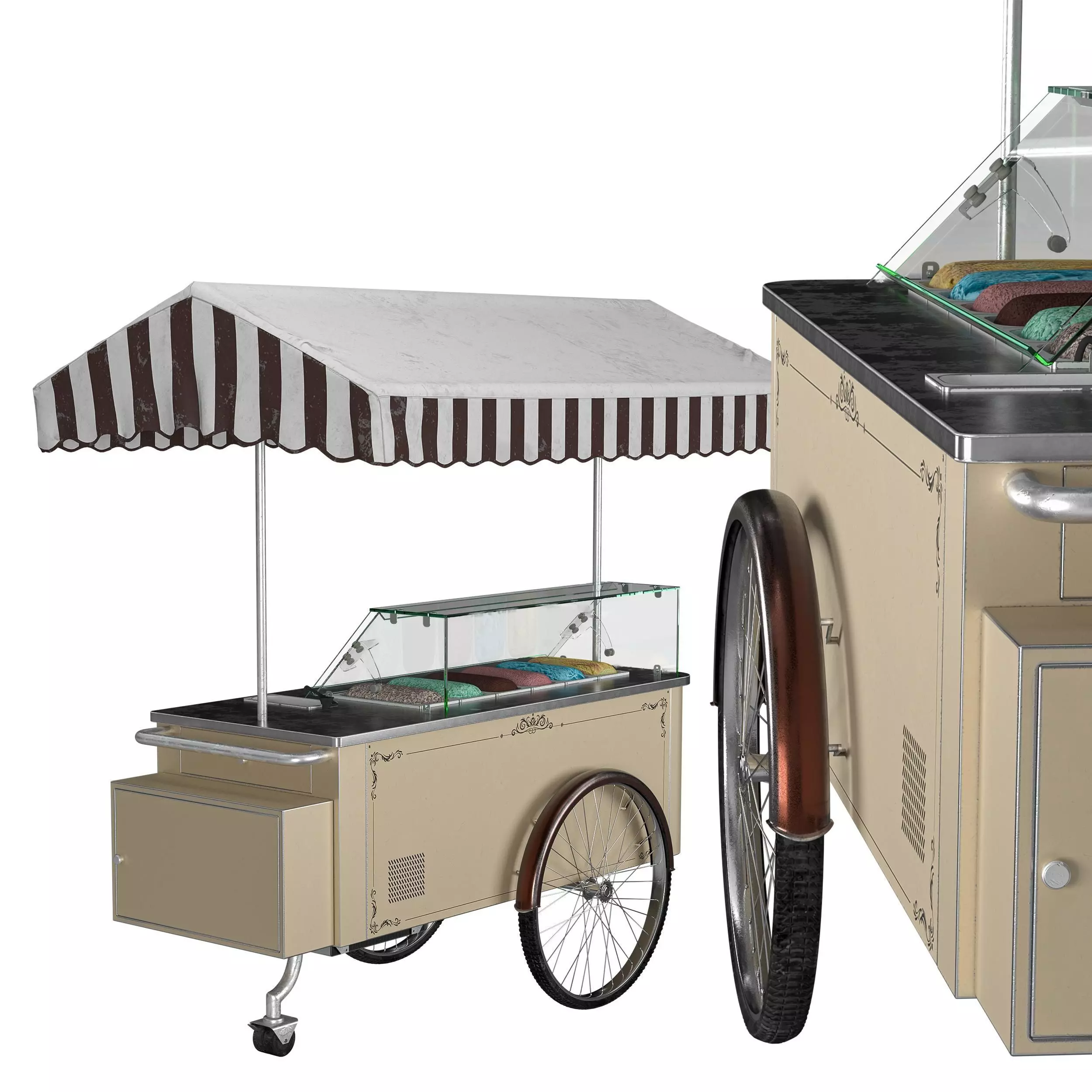 ISA Classic Ice Cream - Gelato Cart - Detailed 3D Model Low-poly 3D model_0