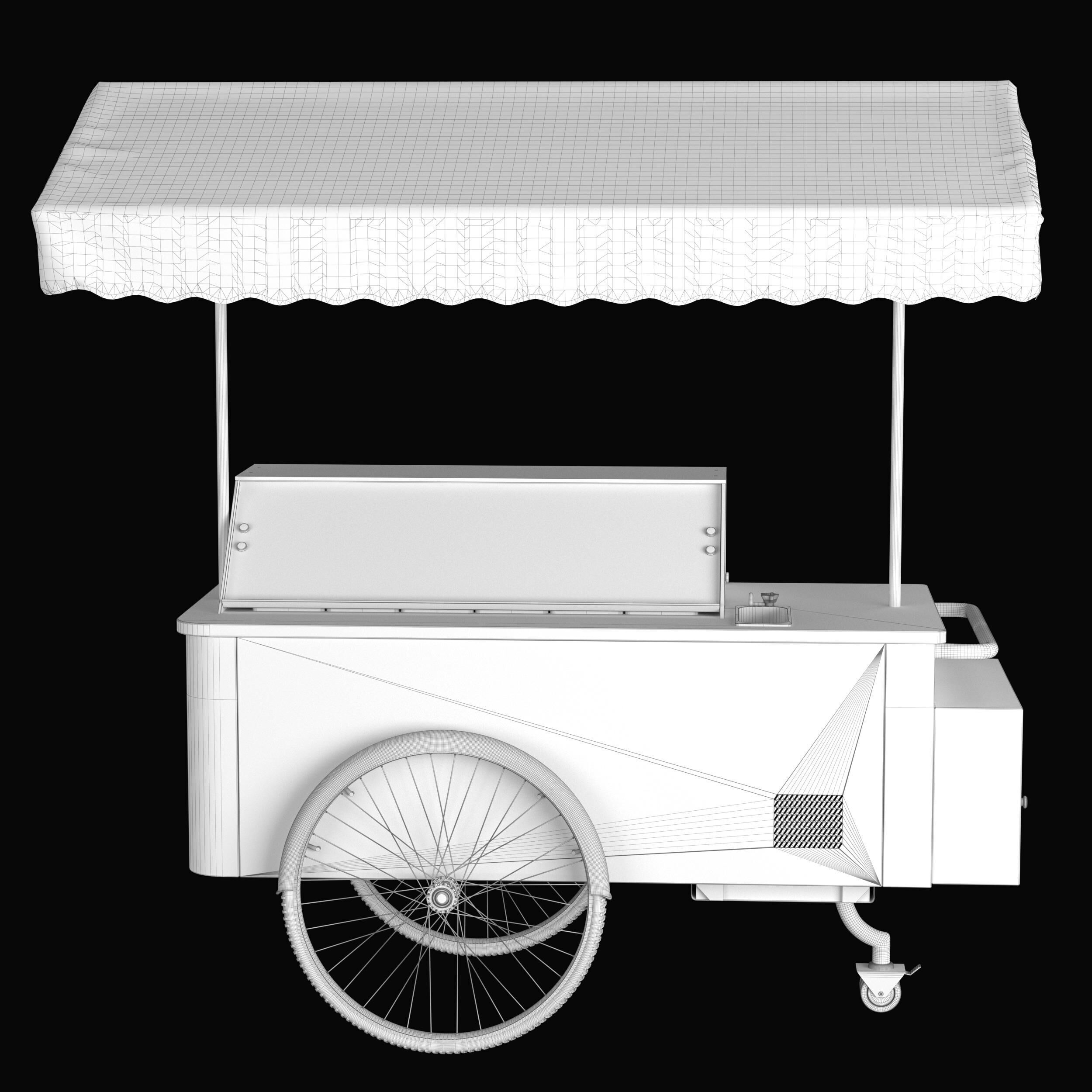 ISA Classic Ice Cream - Gelato Cart - Detailed 3D Model Low-poly 3D model_7