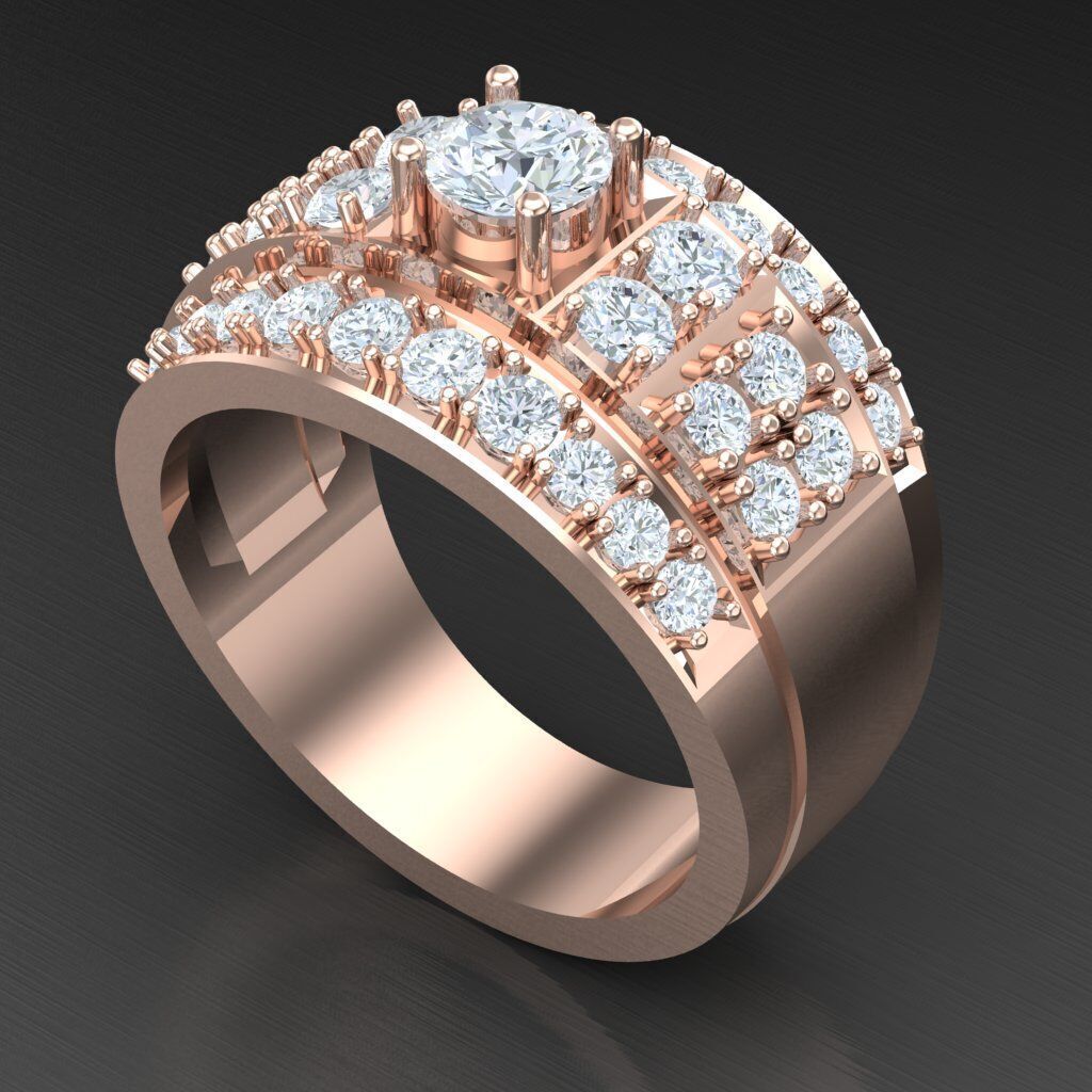 Wedding Men Ring 2MR021 3D model_8