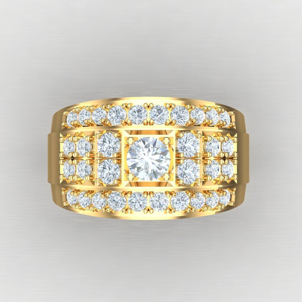 Wedding Men Ring 2MR021 3D model_10