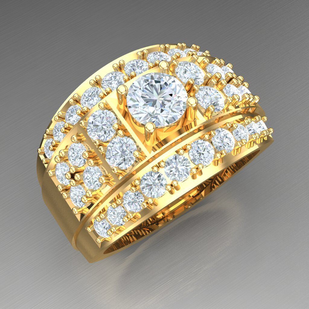 Wedding Men Ring 2MR021 3D model_2