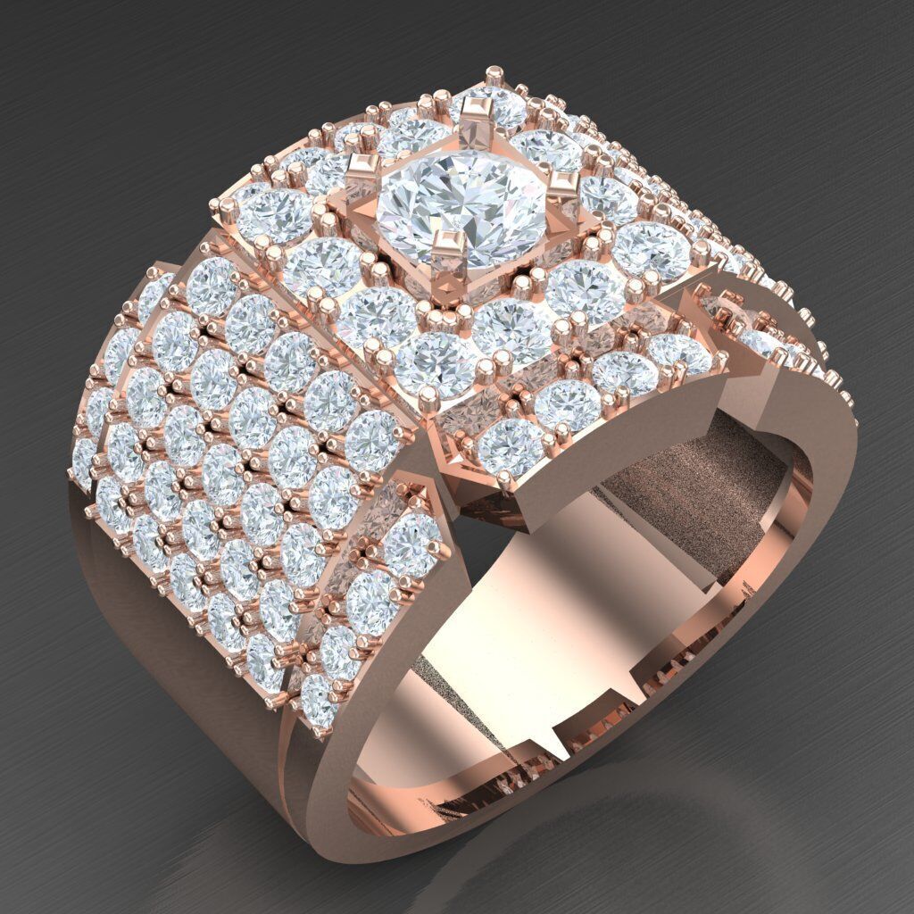 Wedding Men Ring 2MR024 3D model_6