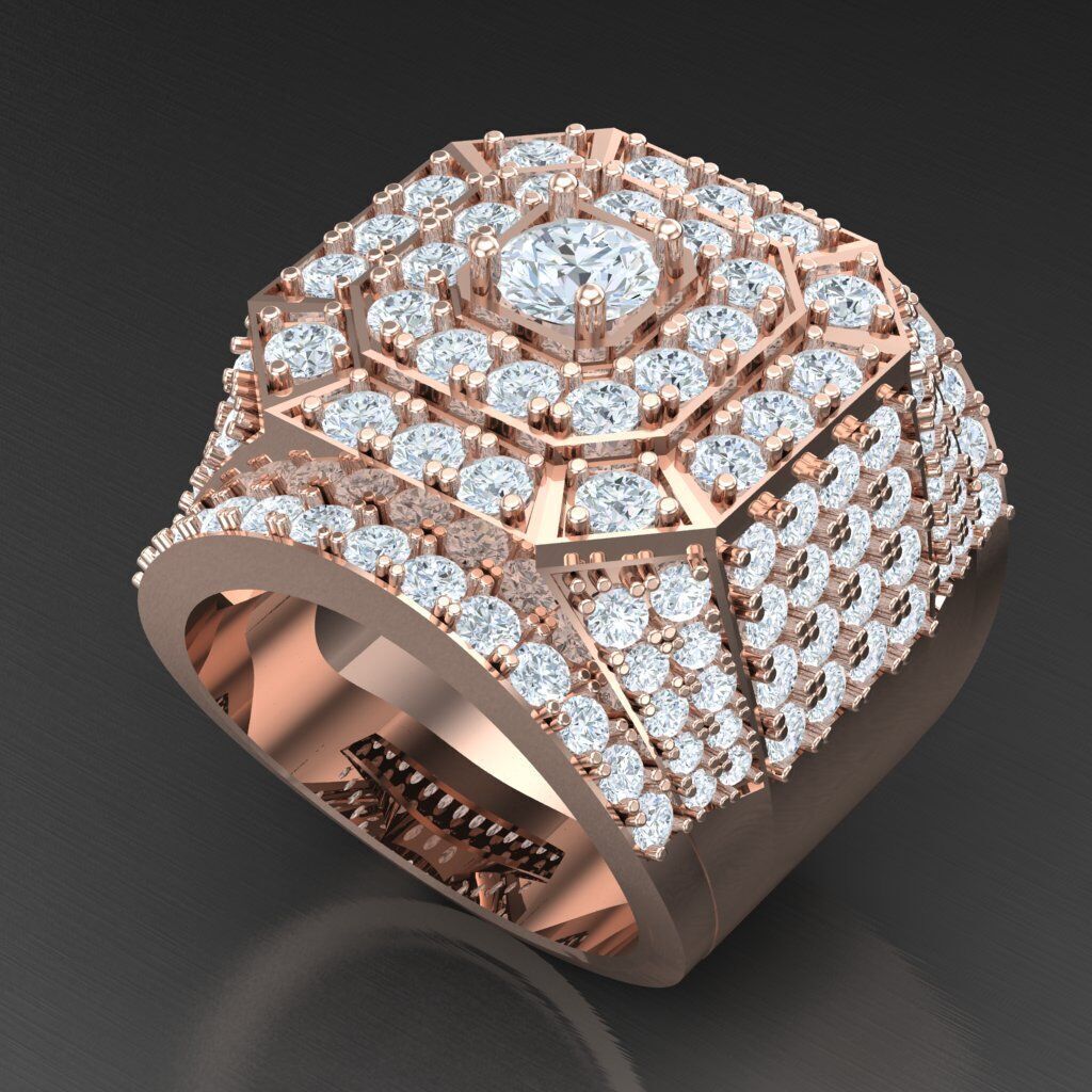 Wedding Men Ring 2MR030 3D model_8