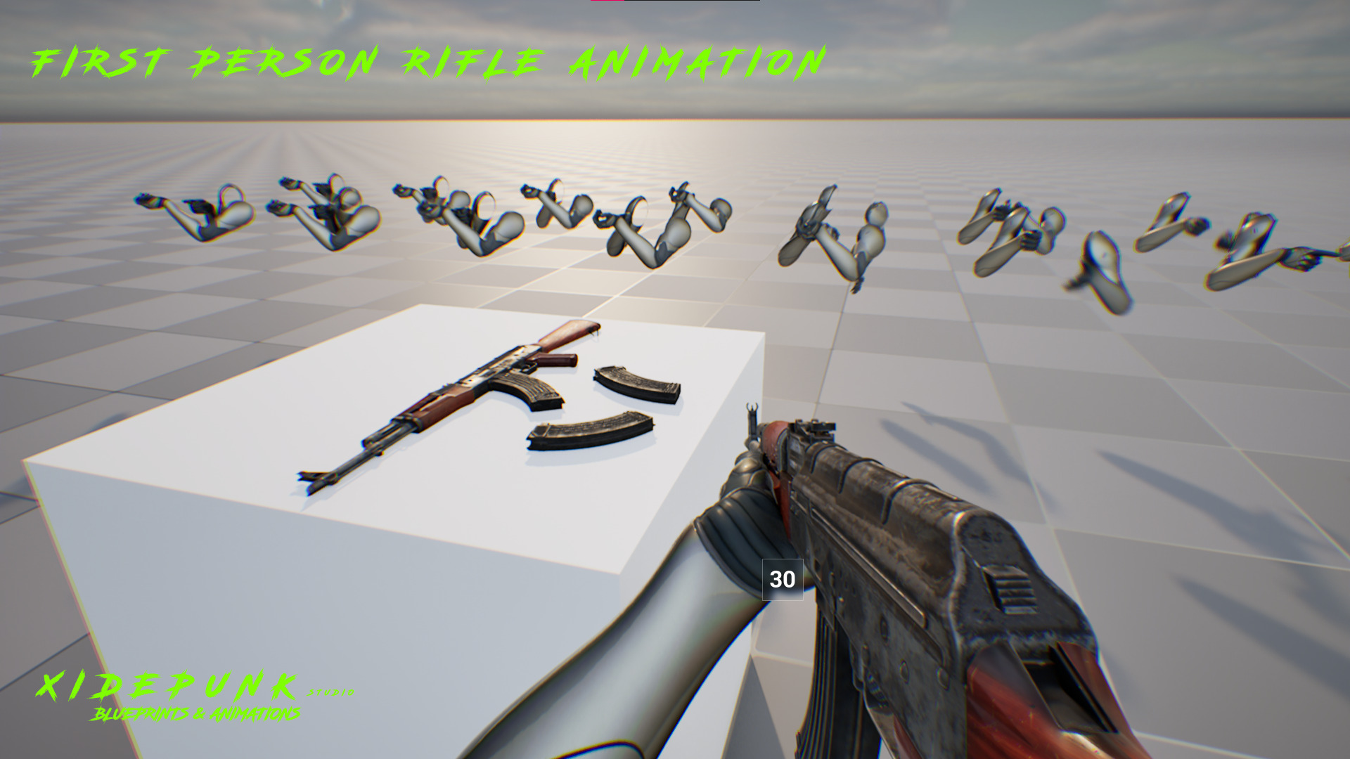 First Person Rifle Animation 3D model_2