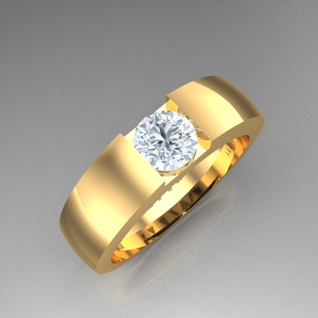 Wedding Men Ring 2MR033 3D model_2