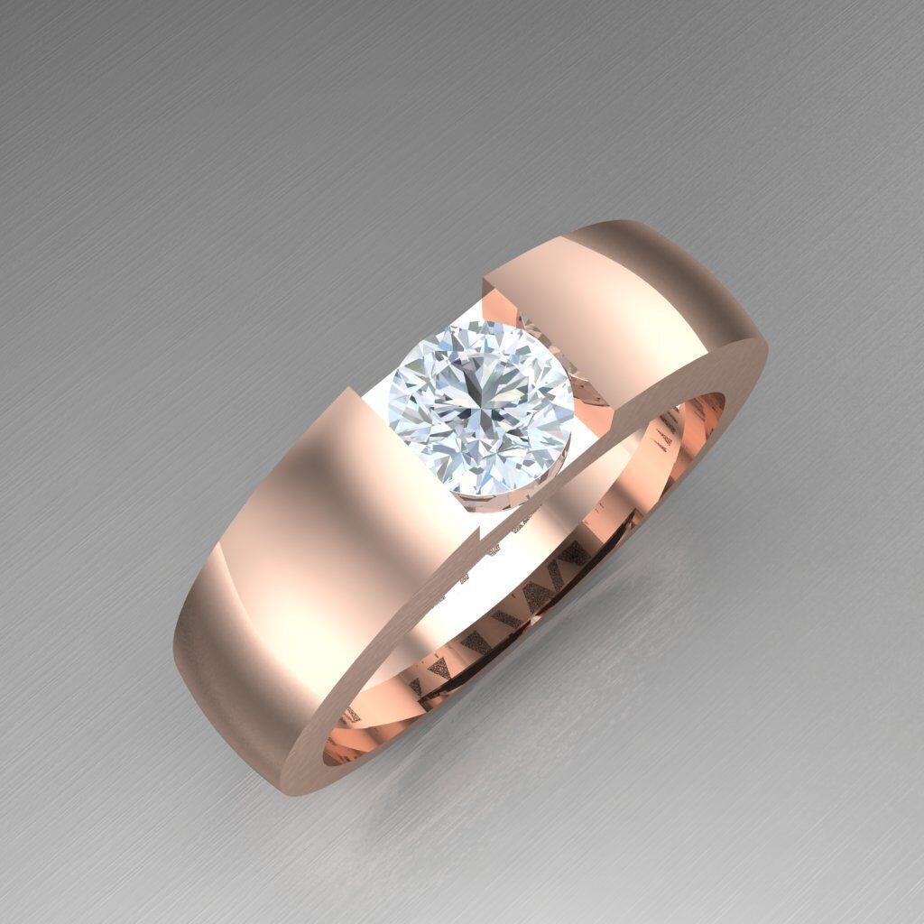 Wedding Men Ring 2MR033 3D model_11