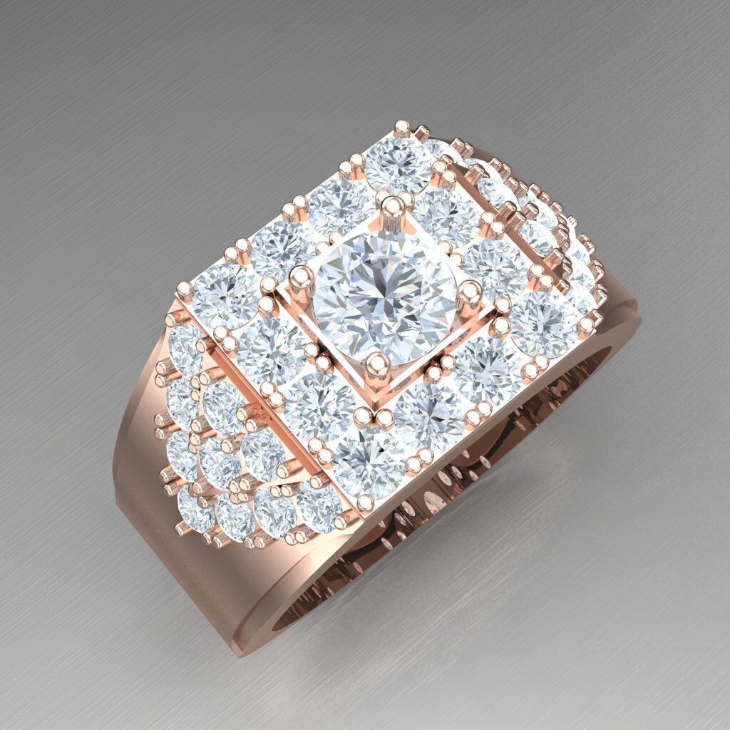 Wedding Men Ring 2MR035 3D model_11