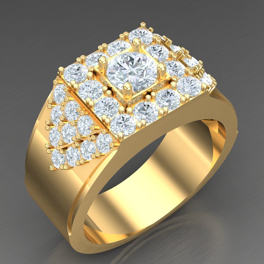 Wedding Men Ring 2MR035 3D model_1