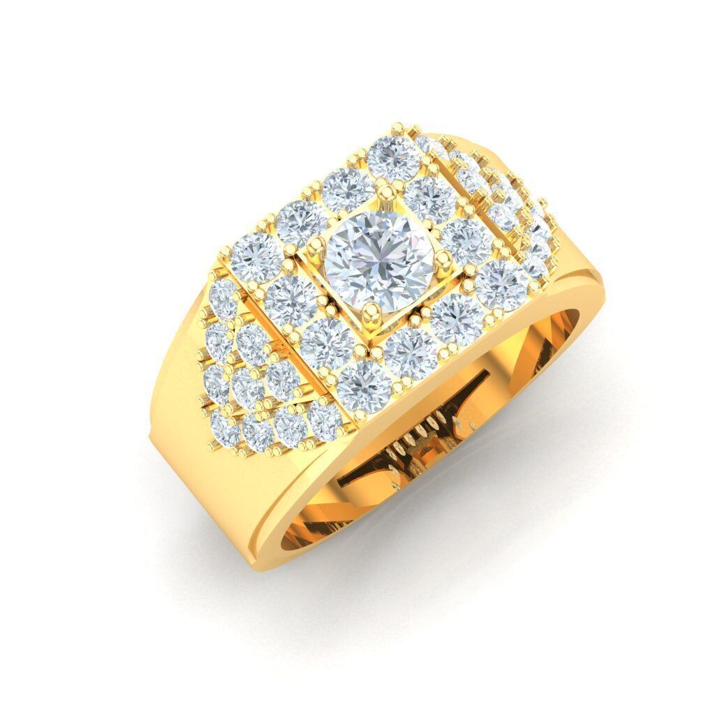 Wedding Men Ring 2MR035 3D model_18