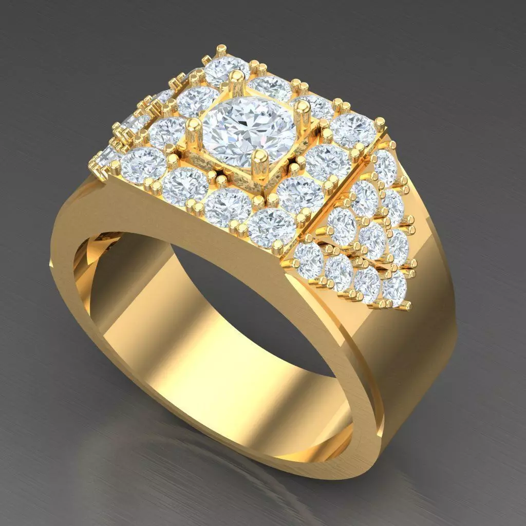 Wedding Men Ring 2MR035 3D model_0