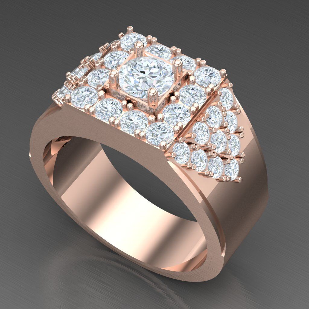 Wedding Men Ring 2MR035 3D model_8