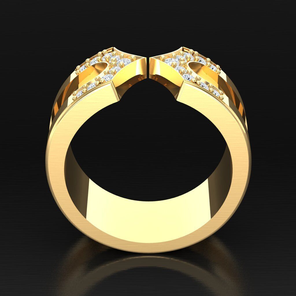 Wedding Men Ring 2MR038 3D model_3