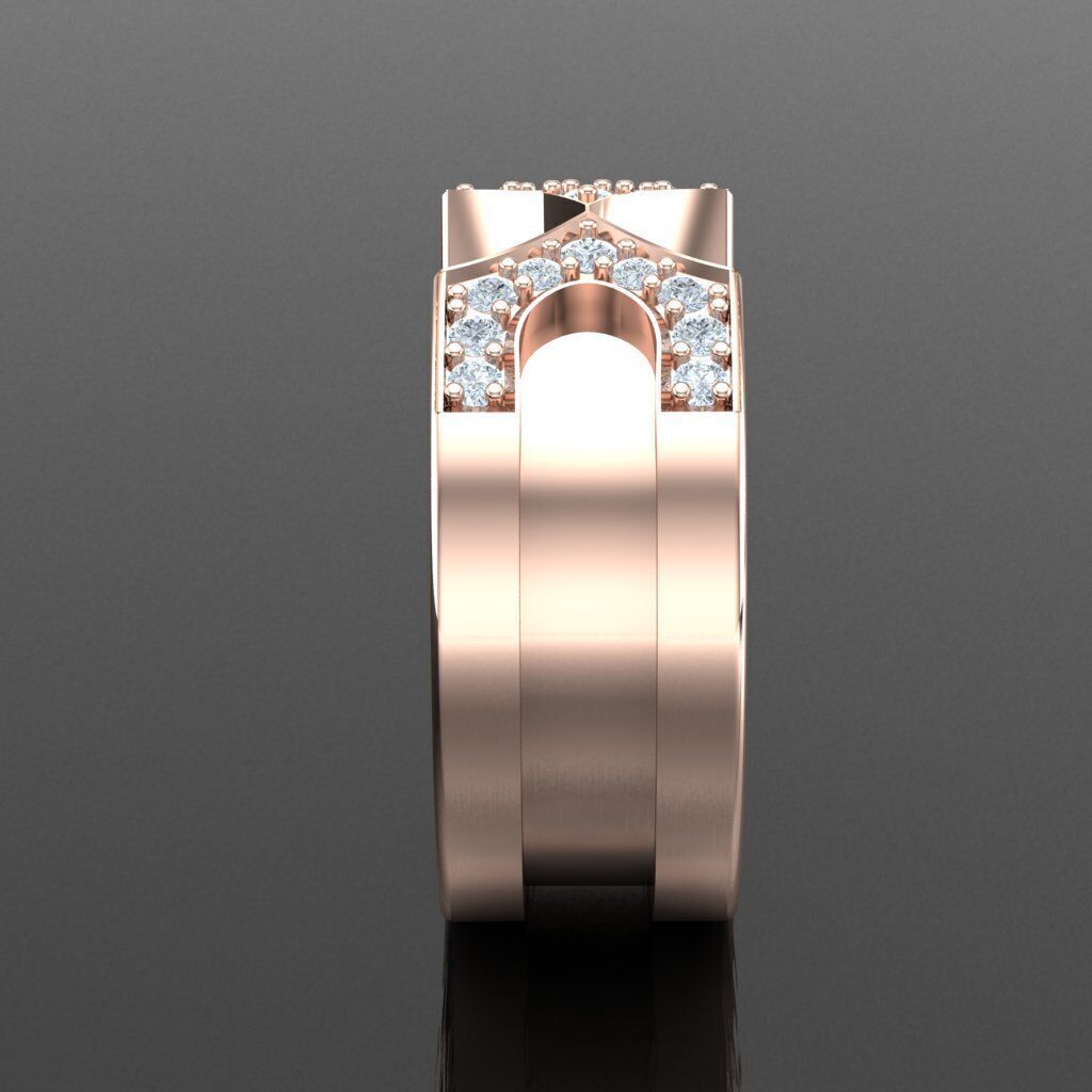 Wedding Men Ring 2MR038 3D model_12
