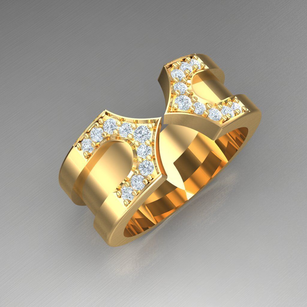 Wedding Men Ring 2MR038 3D model_2