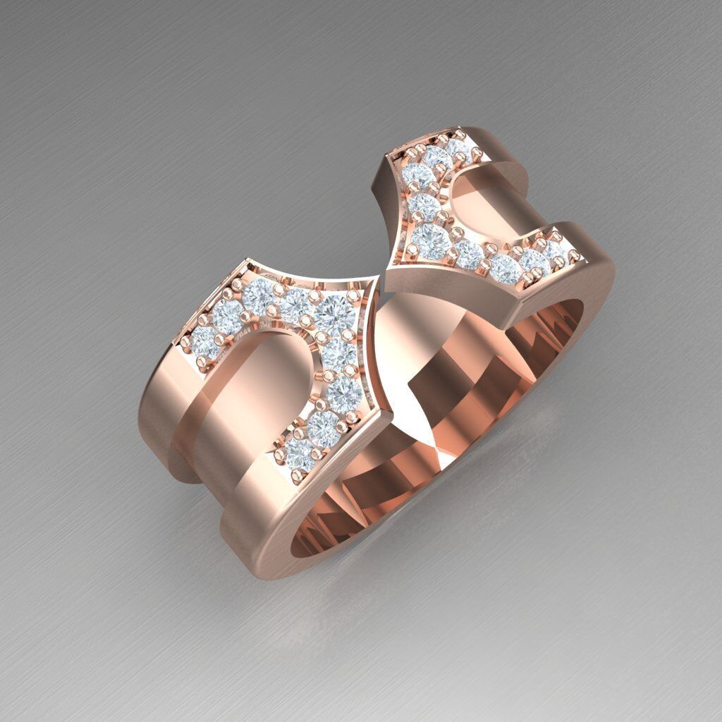 Wedding Men Ring 2MR038 3D model_11