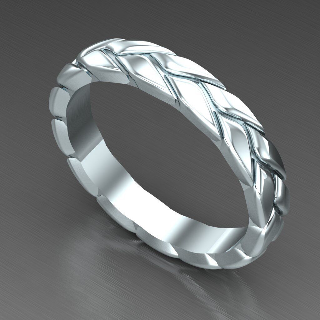 Wedding Men Ring 2MR040 3D model_7