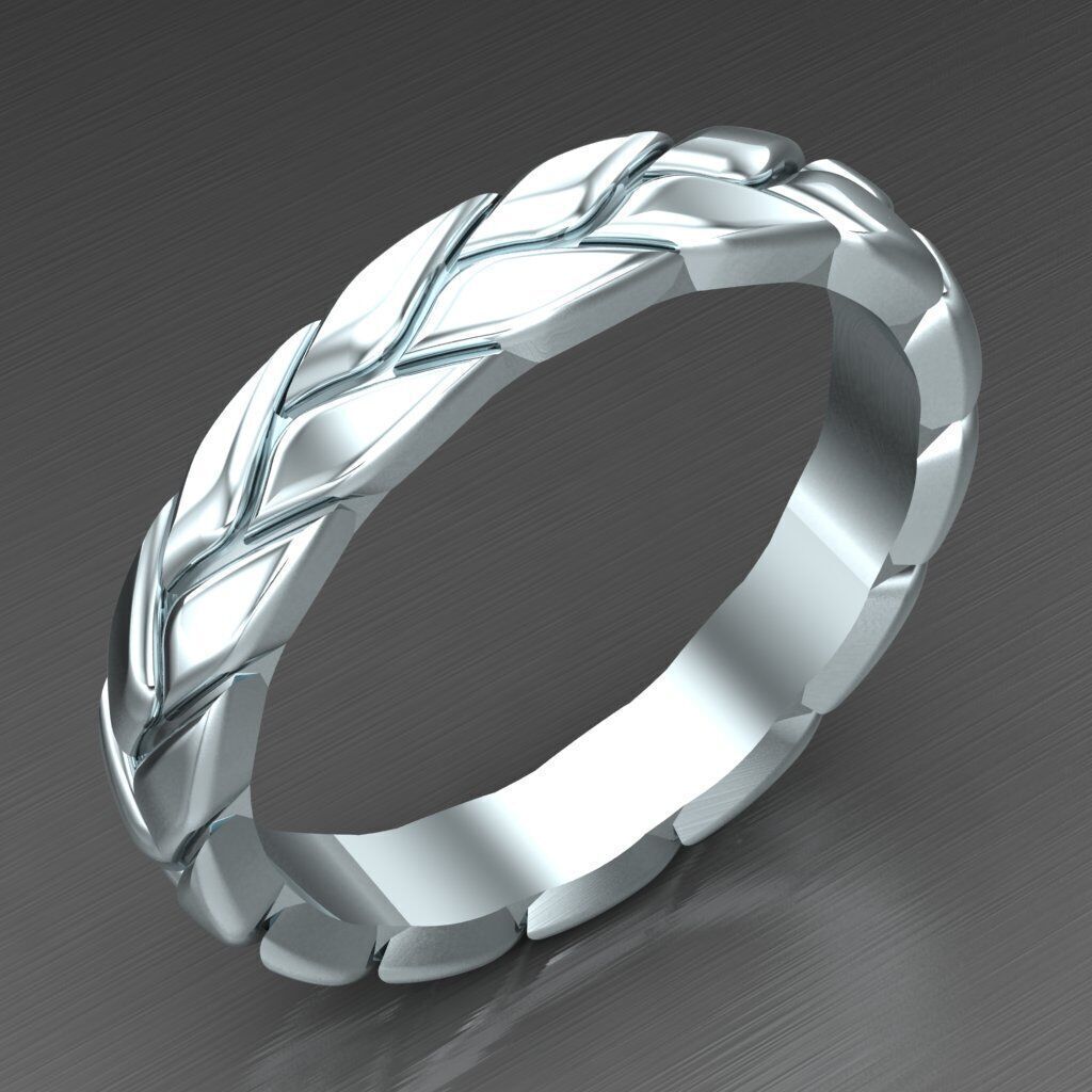 Wedding Men Ring 2MR040 3D model_5
