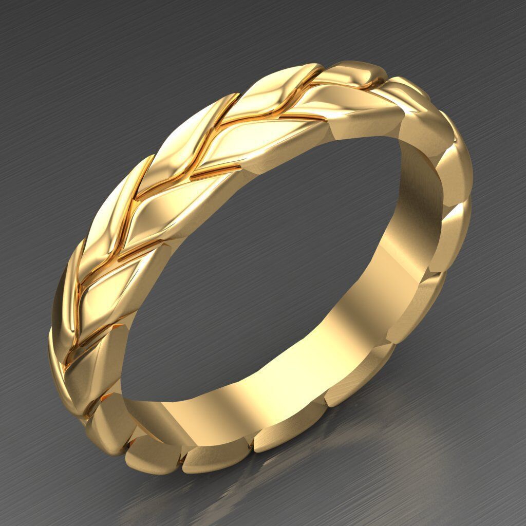 Wedding Men Ring 2MR040 3D model_1