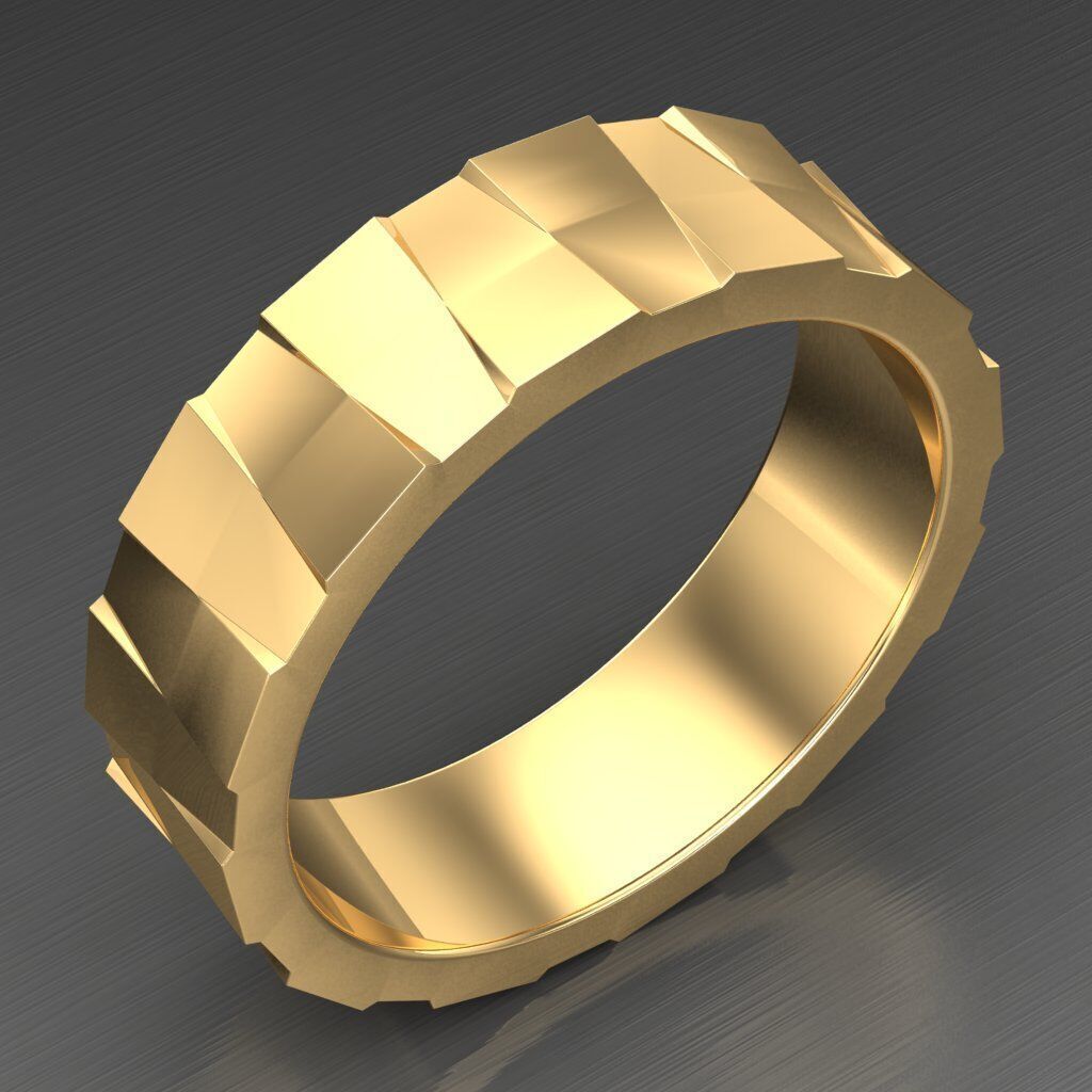 Wedding Men Ring 2MR041 3D model_1