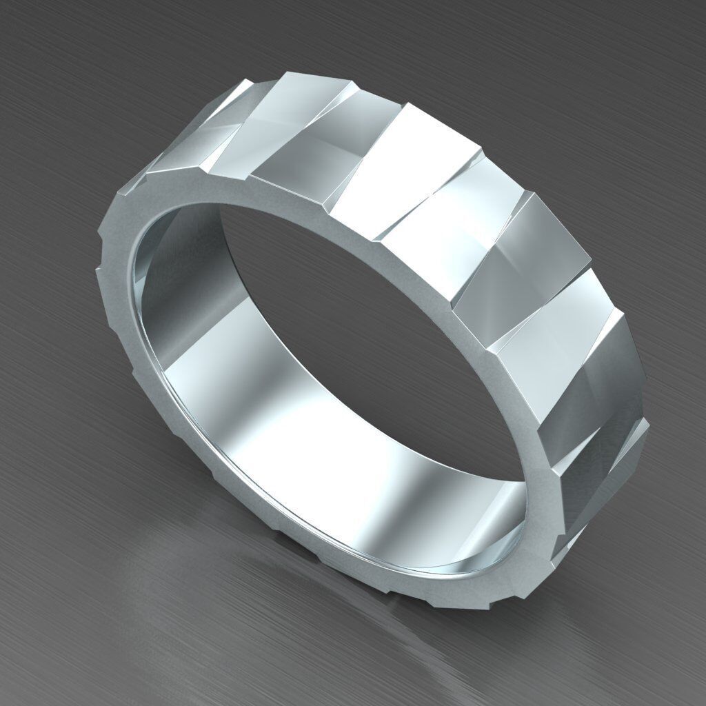 Wedding Men Ring 2MR041 3D model_7