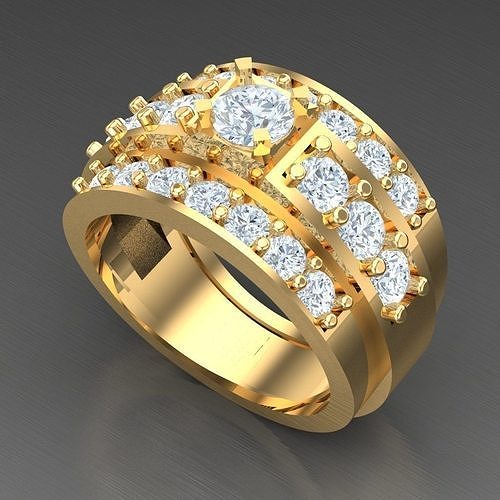 Wedding Men Ring 2MR042 3D model
