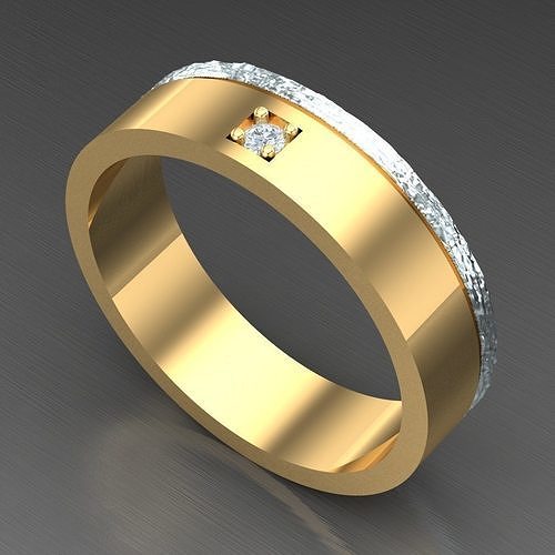 Wedding Men Ring 2MR044 3D model