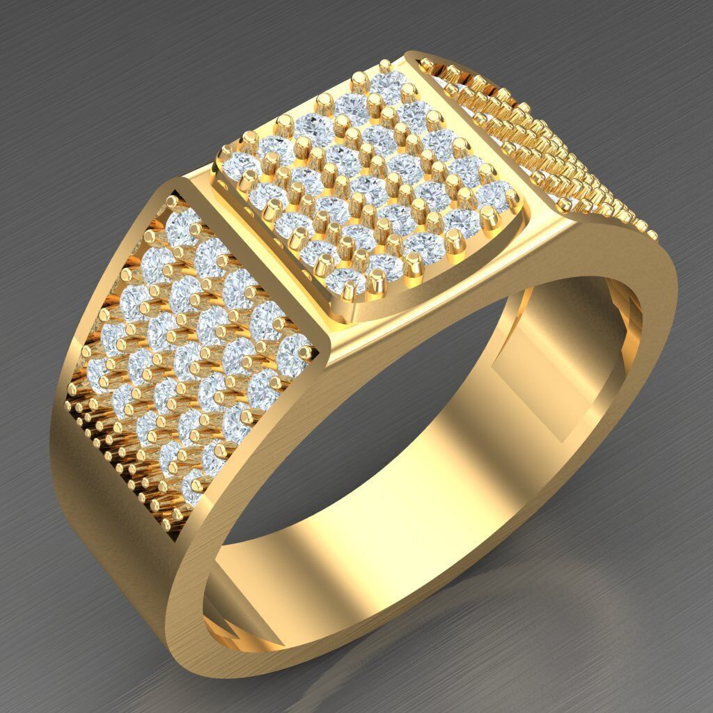 Wedding Men Ring 2MR045 3D model_1