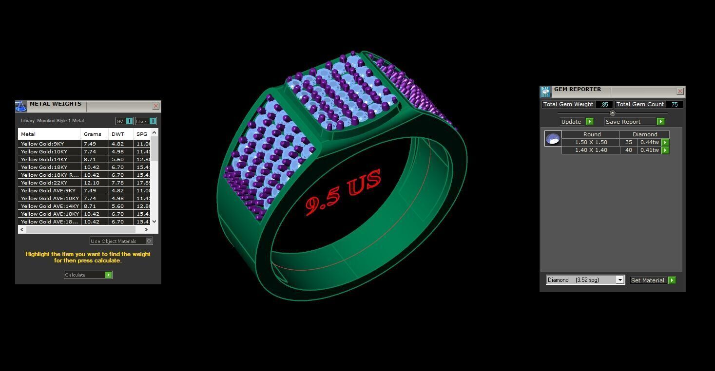 Wedding Men Ring 2MR045 3D model_4