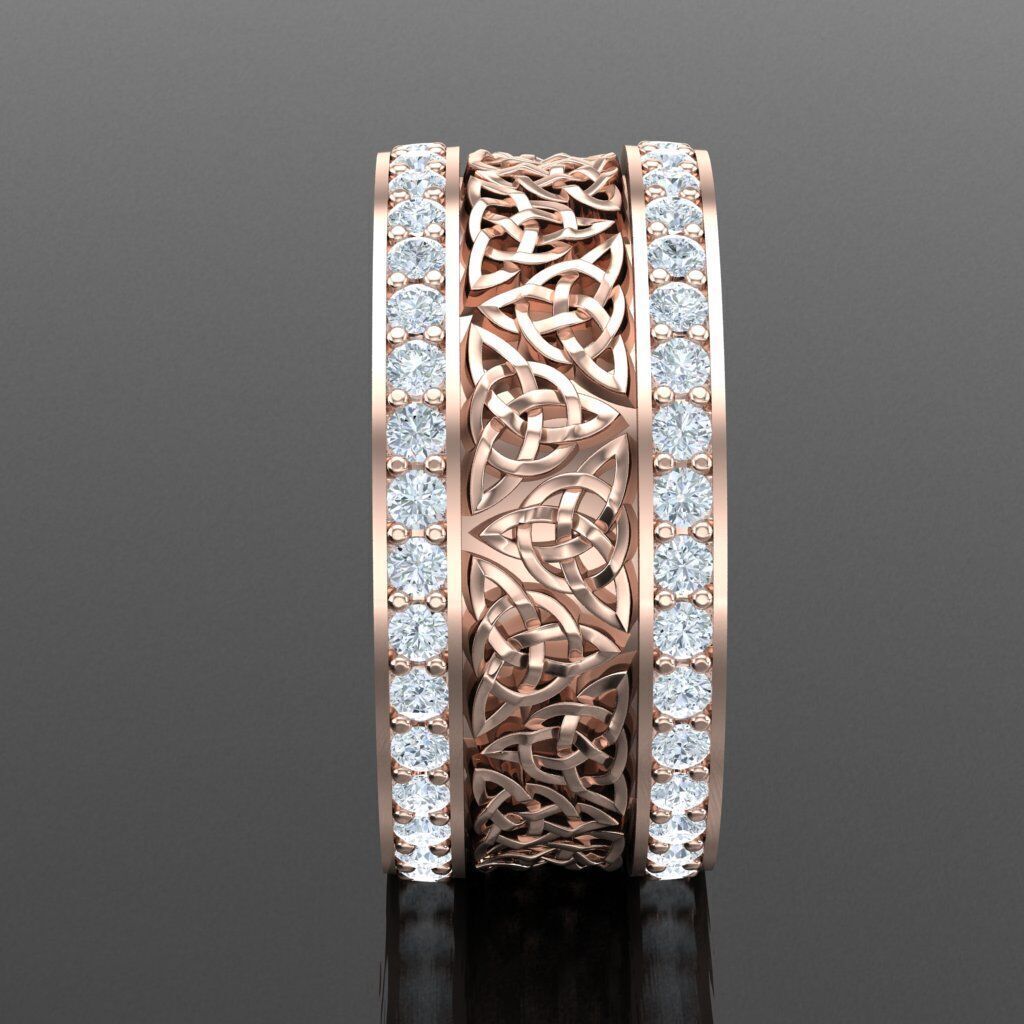 Wedding Men Ring 2MR049 3D model_12