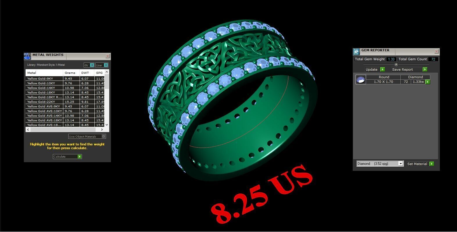 Wedding Men Ring 2MR049 3D model_4