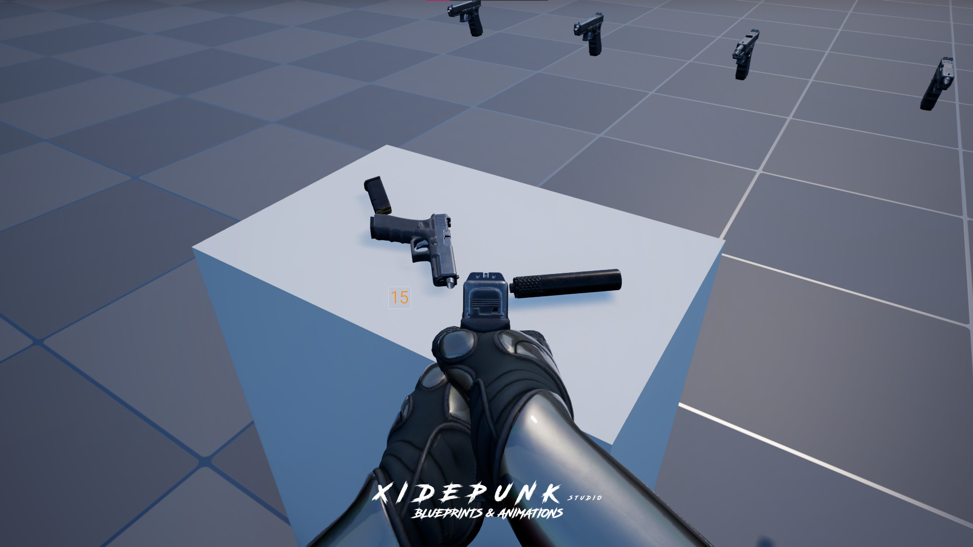 First Person Pistol Animations 3D model_3