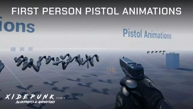 First Person Pistol Animations 3D model_0