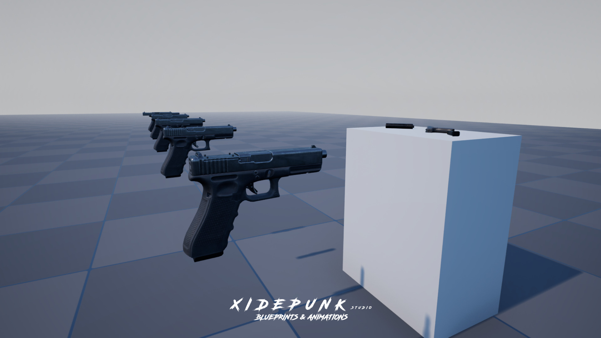 First Person Pistol Animations 3D model_5
