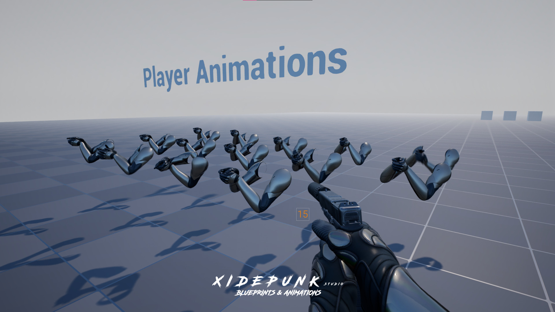 First Person Pistol Animations 3D model_4