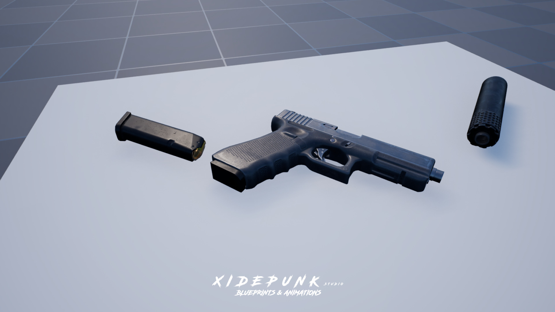 First Person Pistol Animations 3D model_6