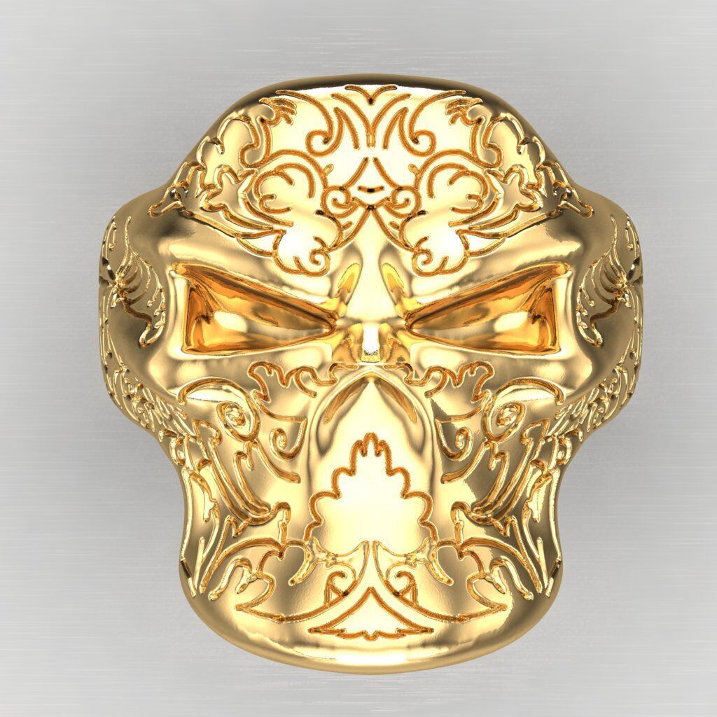Skull Men Ring 2MR050 3D model_9