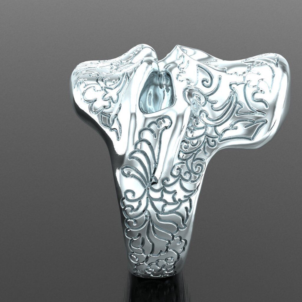 Skull Men Ring 2MR050 3D model_11