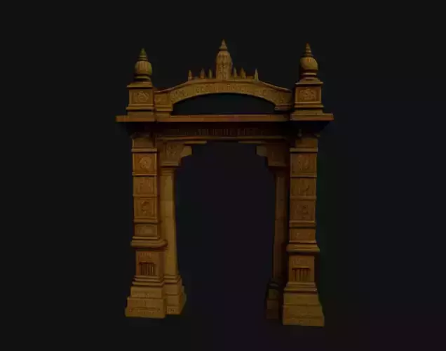 Indian Temple gate High Poly Glb and Fbx