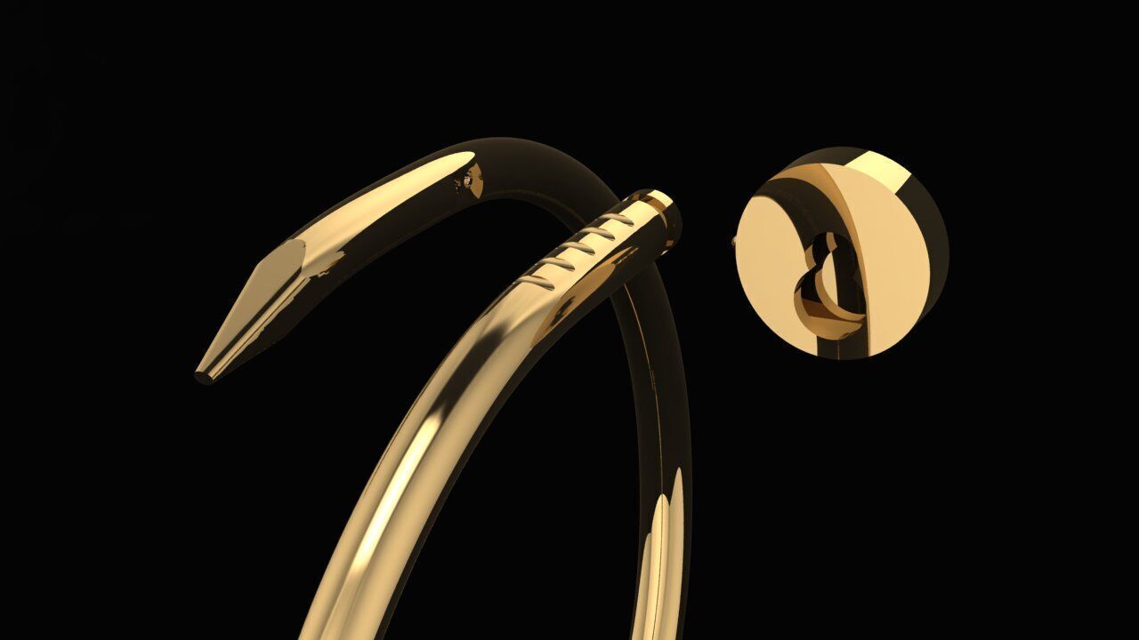 Cartier Bracelet 3D print model_2