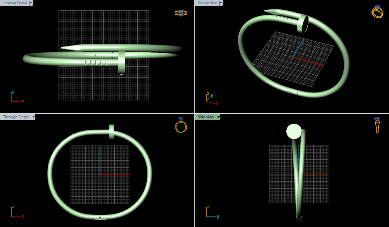 Cartier Bracelet 3D print model_7