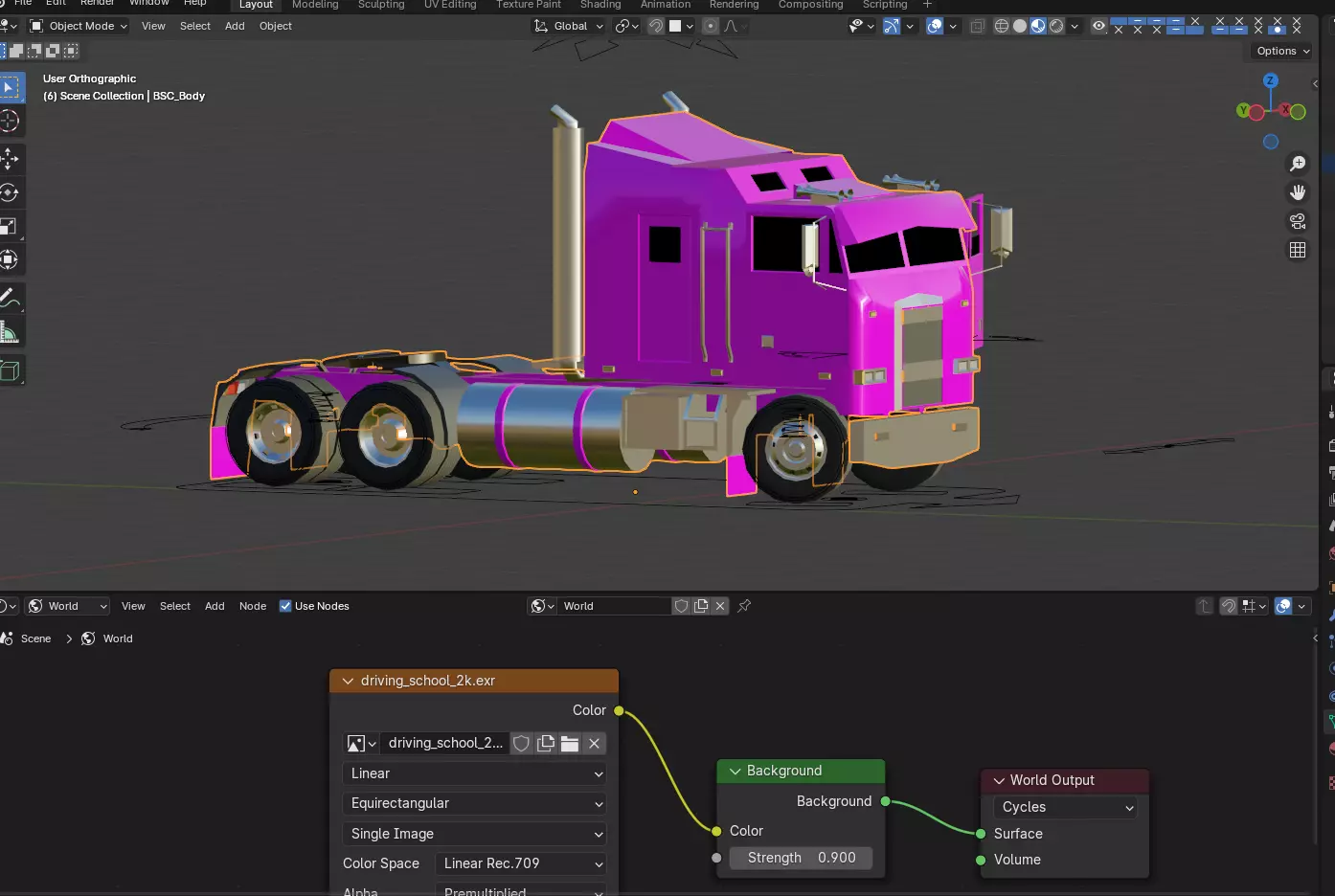 tractor truck Free 3D model