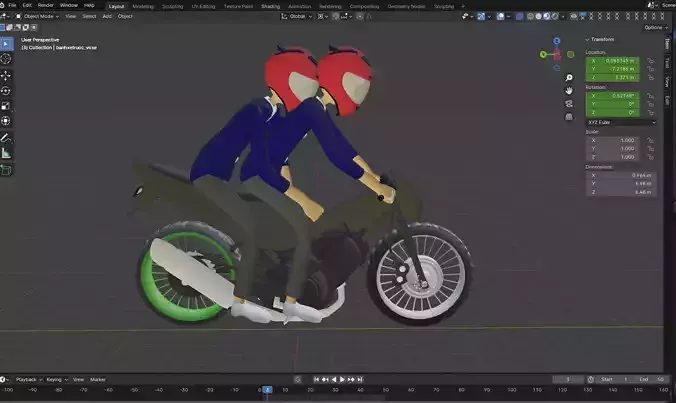 TWO YOUNGMAN AND MOTOBIK