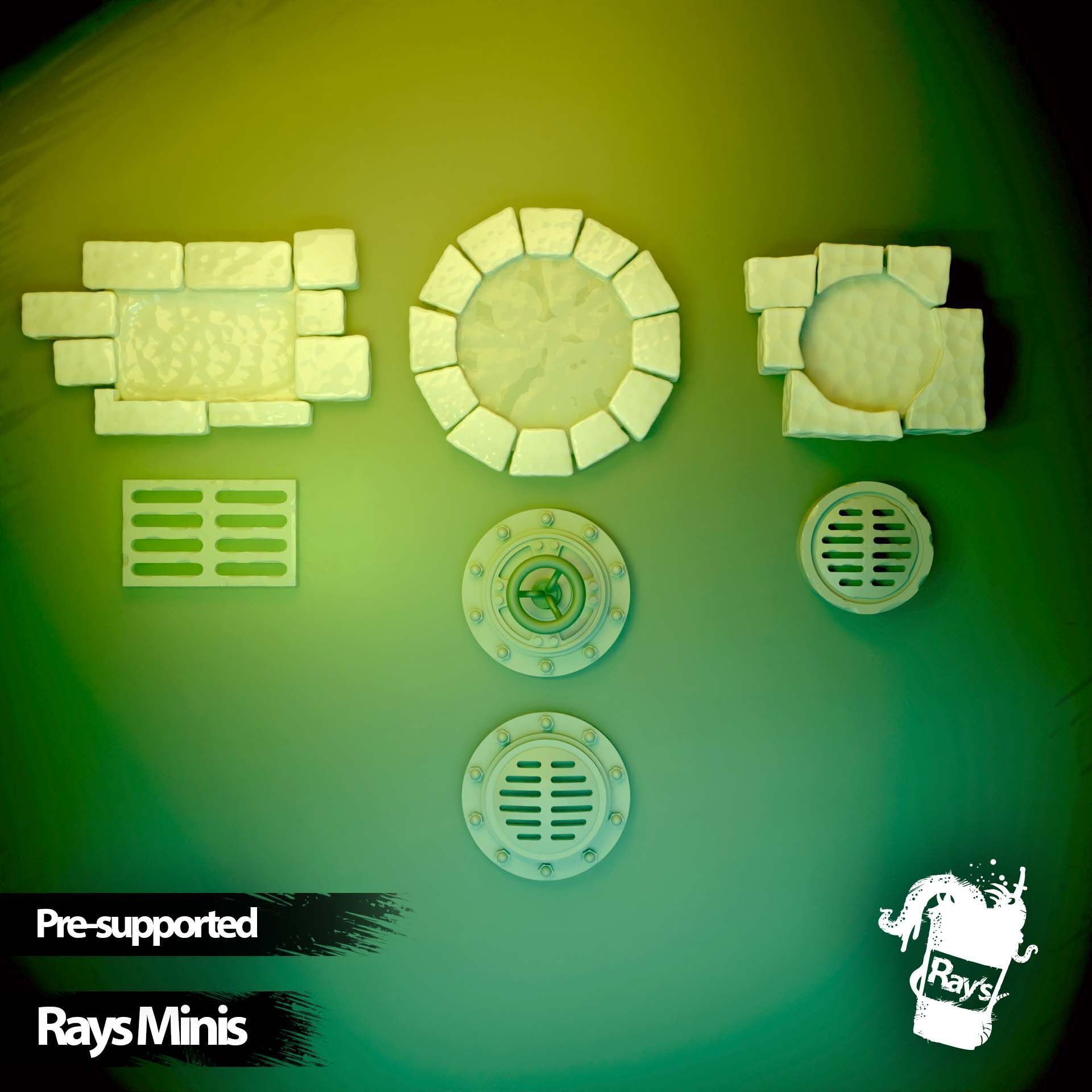 Sewer Hatches 3D print model_6