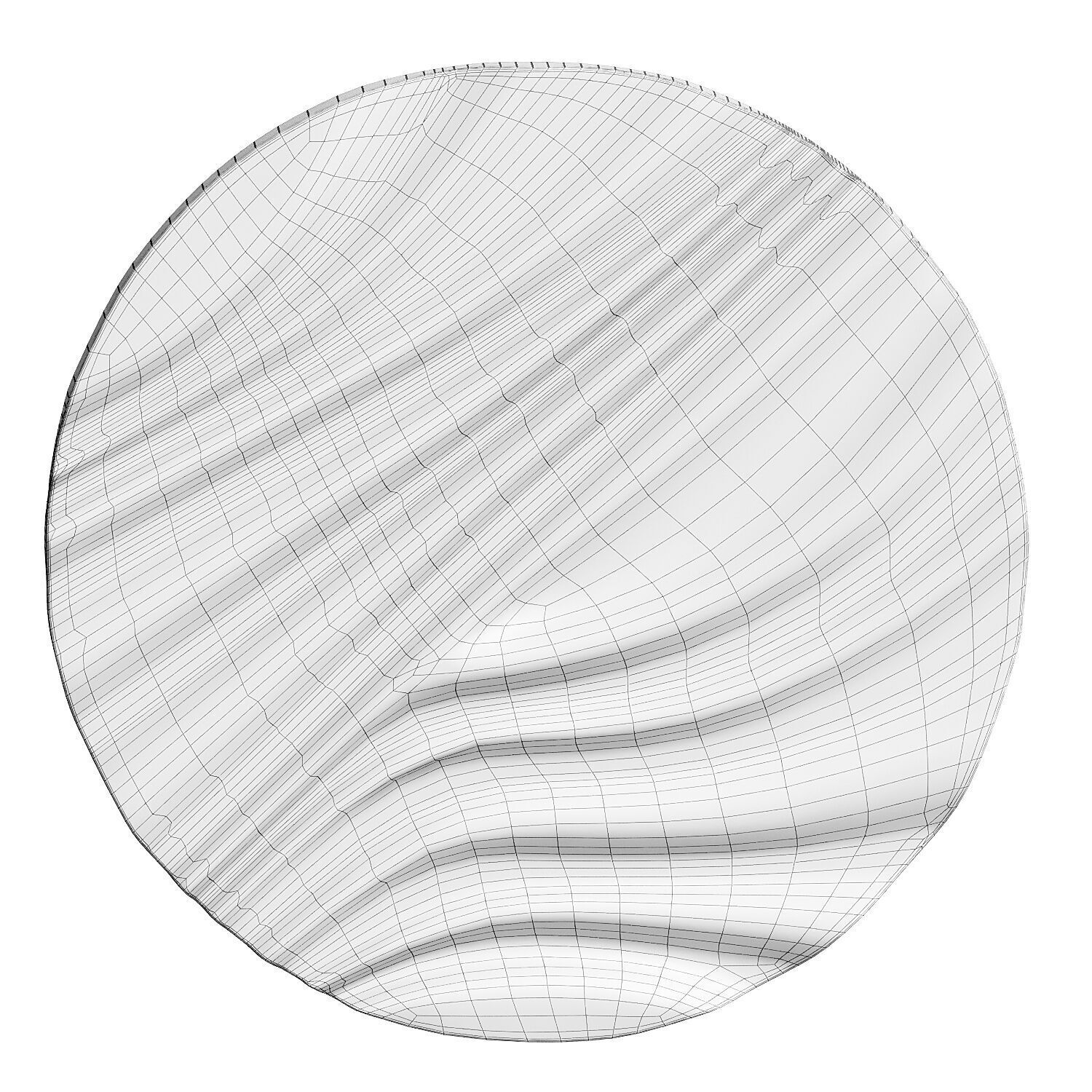 Draped Gypsum Wall Sculpture 3D model_2